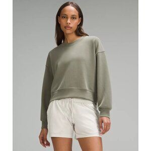 Lululemon Softstreme Perfectly Oversized Cropped Crew Size 10 7179 Army Green